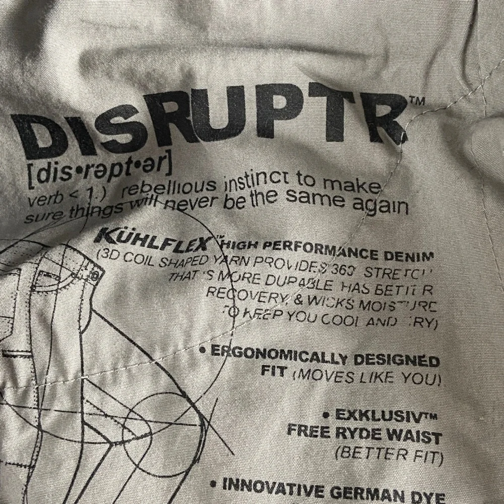 Kuhl Disruptr Jeans Mens 36x30 Black Denim Performance Kuhlflex Stretch Hiking